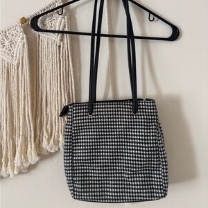 Croft & Barrow Black and White Houndstooth Shoulder Bag
